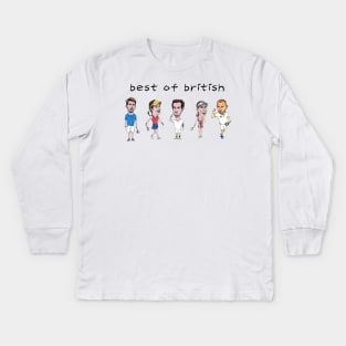 Best of British tennis players - Cam Norrie, Emma Raducanu, Andy Murray, Johanna Konta, Dan Evans Kids Long Sleeve T-Shirt